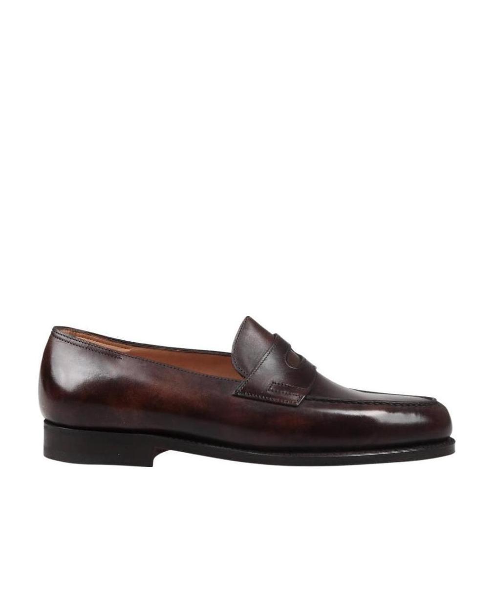 John Lobb Lopez Suede Leather Loafers In Black