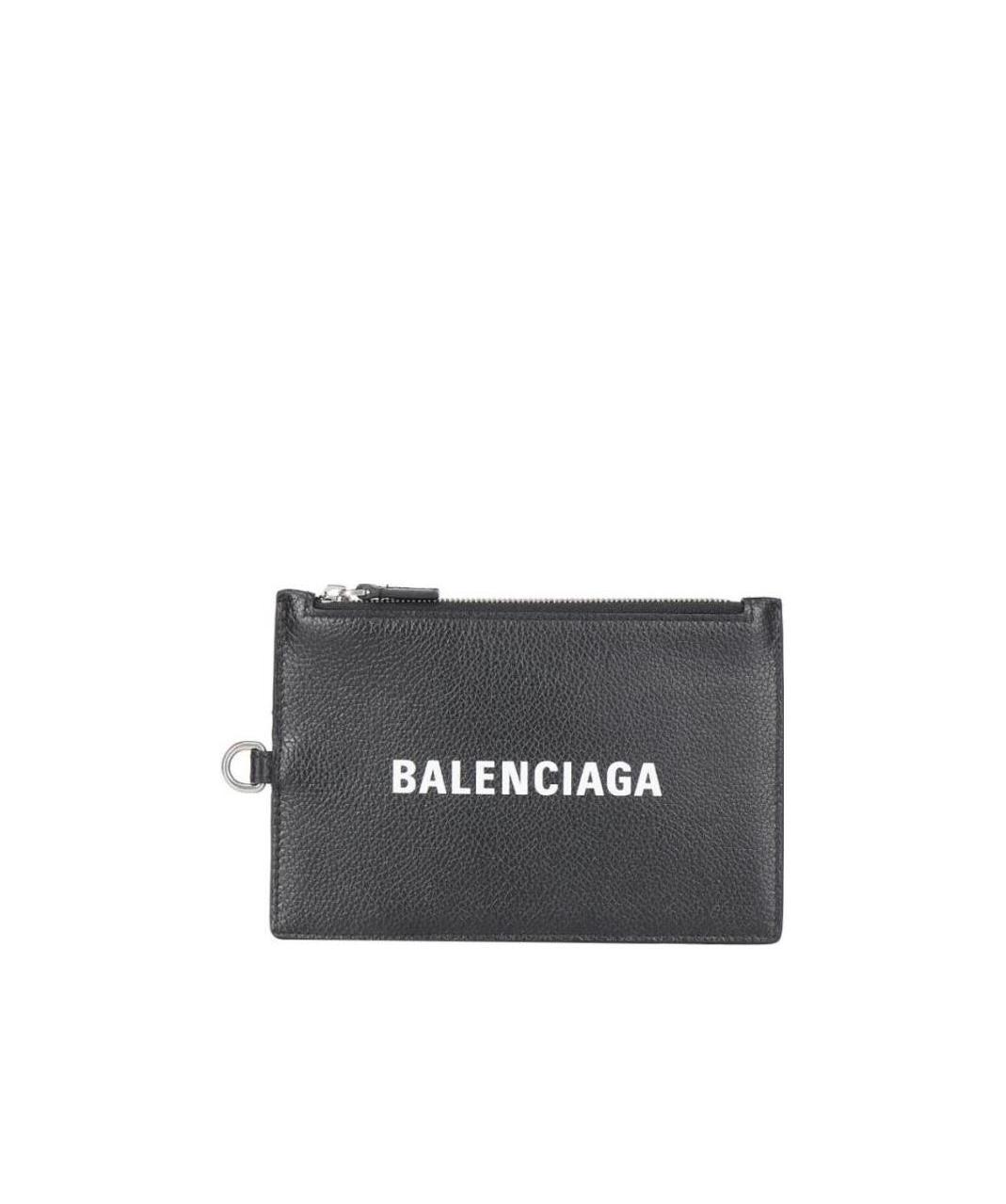 Balenciaga Logo Zip Wallet In Gray