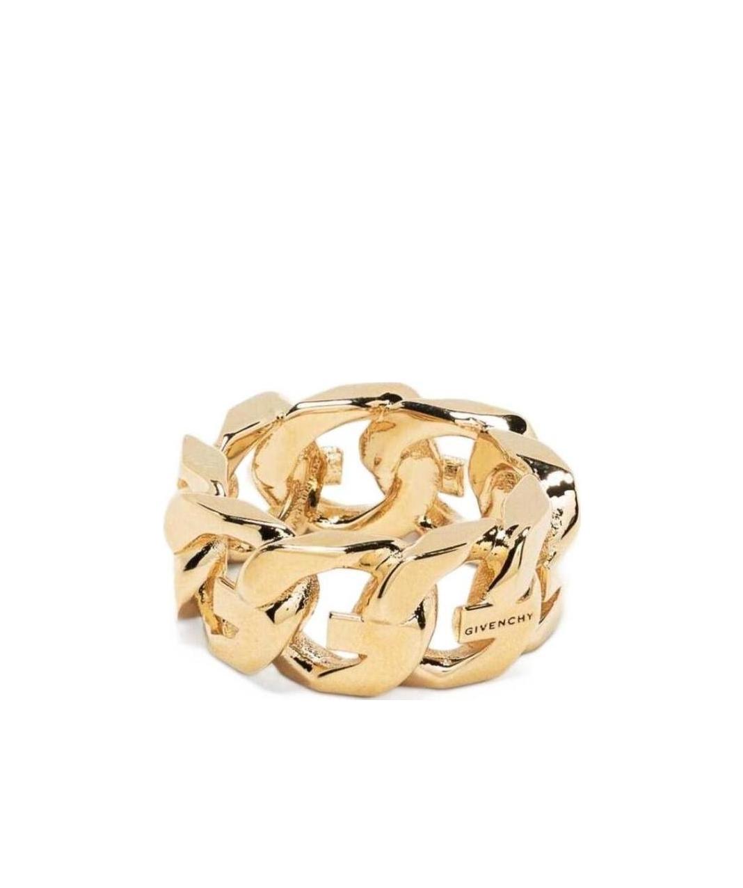 Givenchy Curb Chain Ring In Yellow
