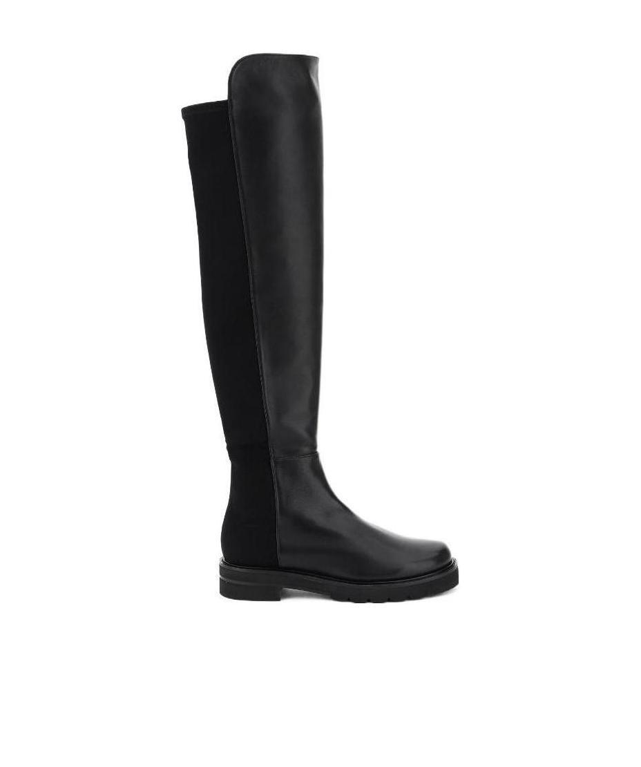 Stuart Weitzman High Leather Ankle Boots With Block Heel