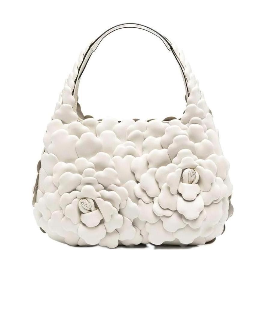 Valentino Small 03 Rose Edition Hobo Bag In White