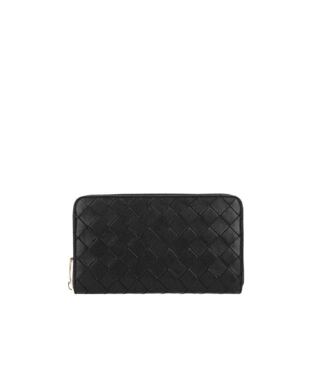 Bottega Veneta Intrecciato Leather Wallet In Black