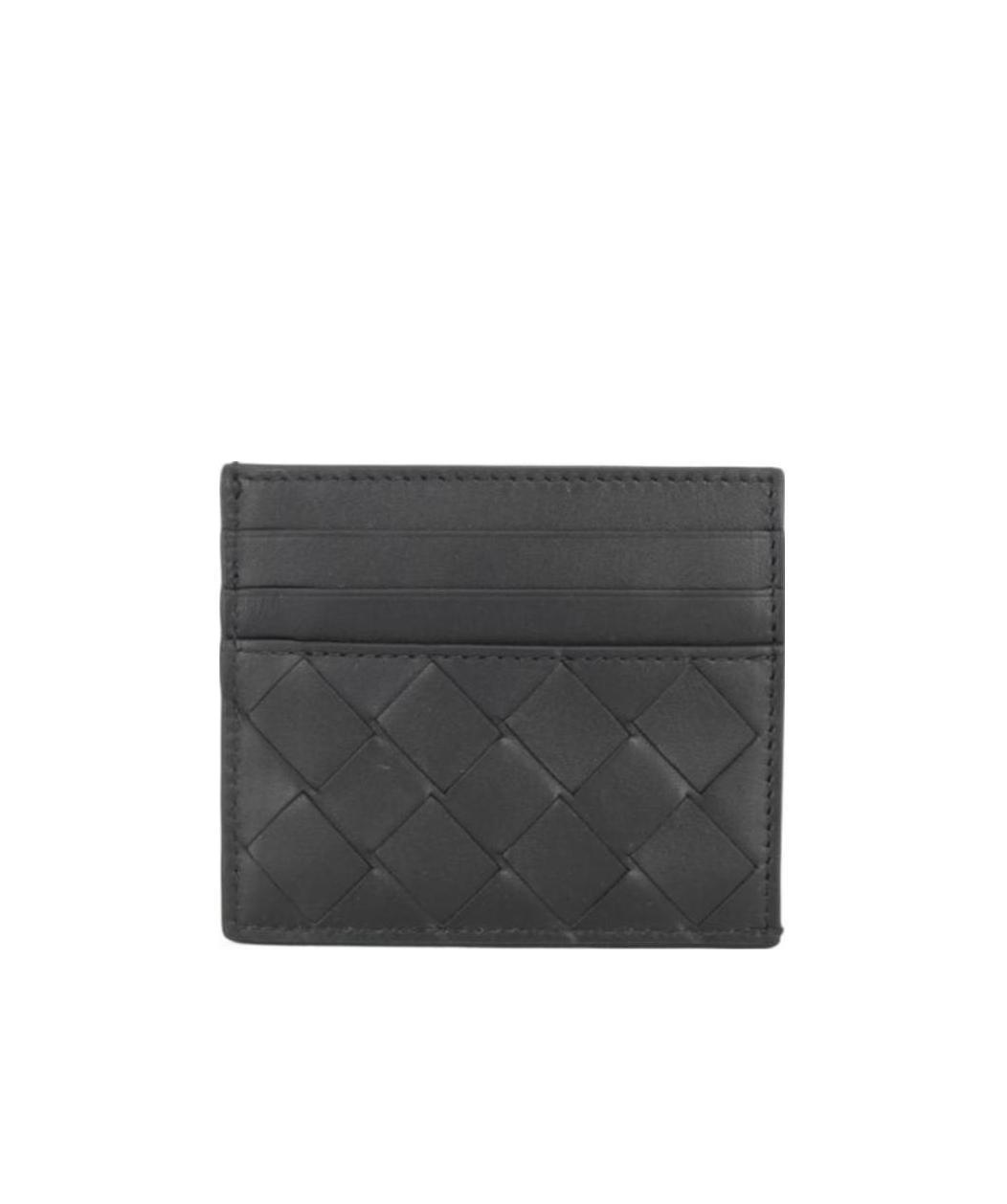 Shop Bottega Veneta Intrecciato Weave Cardholder In Black
