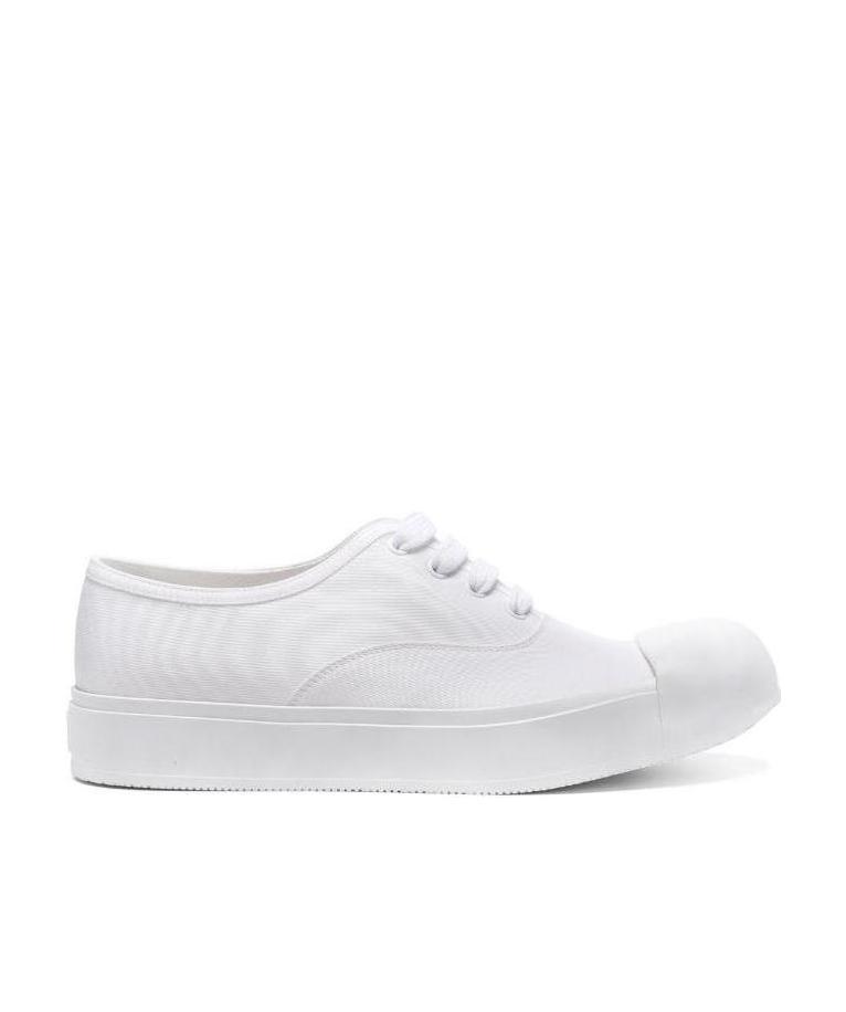 Prada Strap-up Casual Sneakers In White