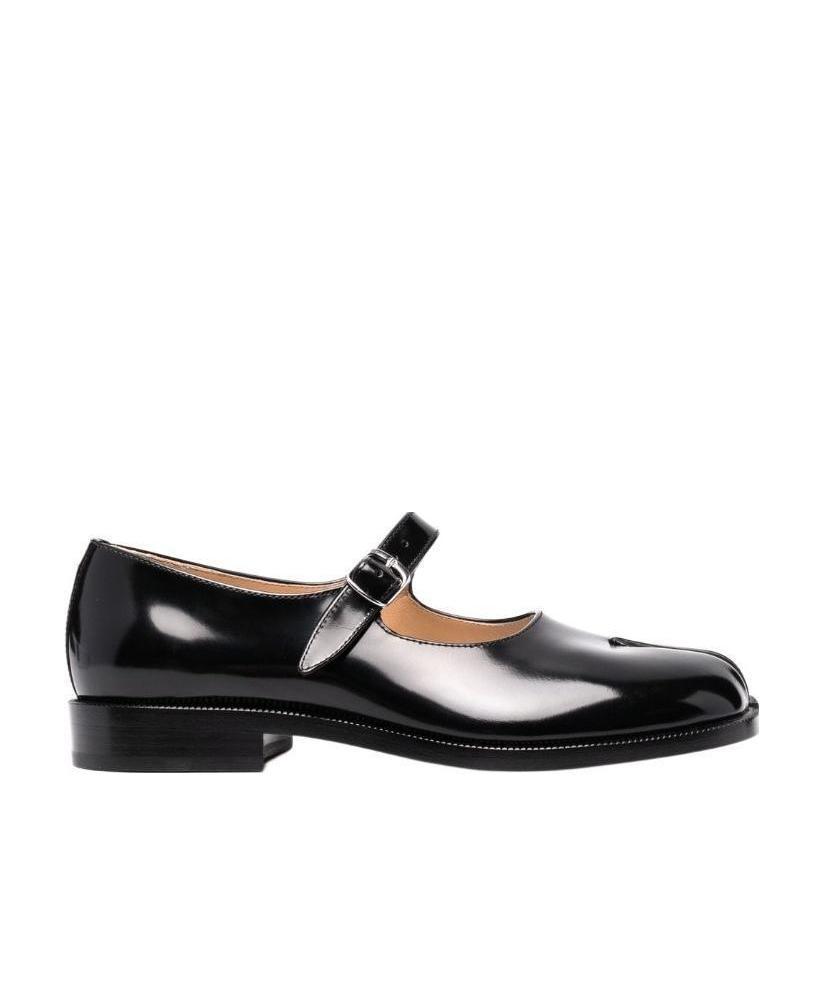 Shop Maison Margiela Mary-jane Tabi Shoes In Black
