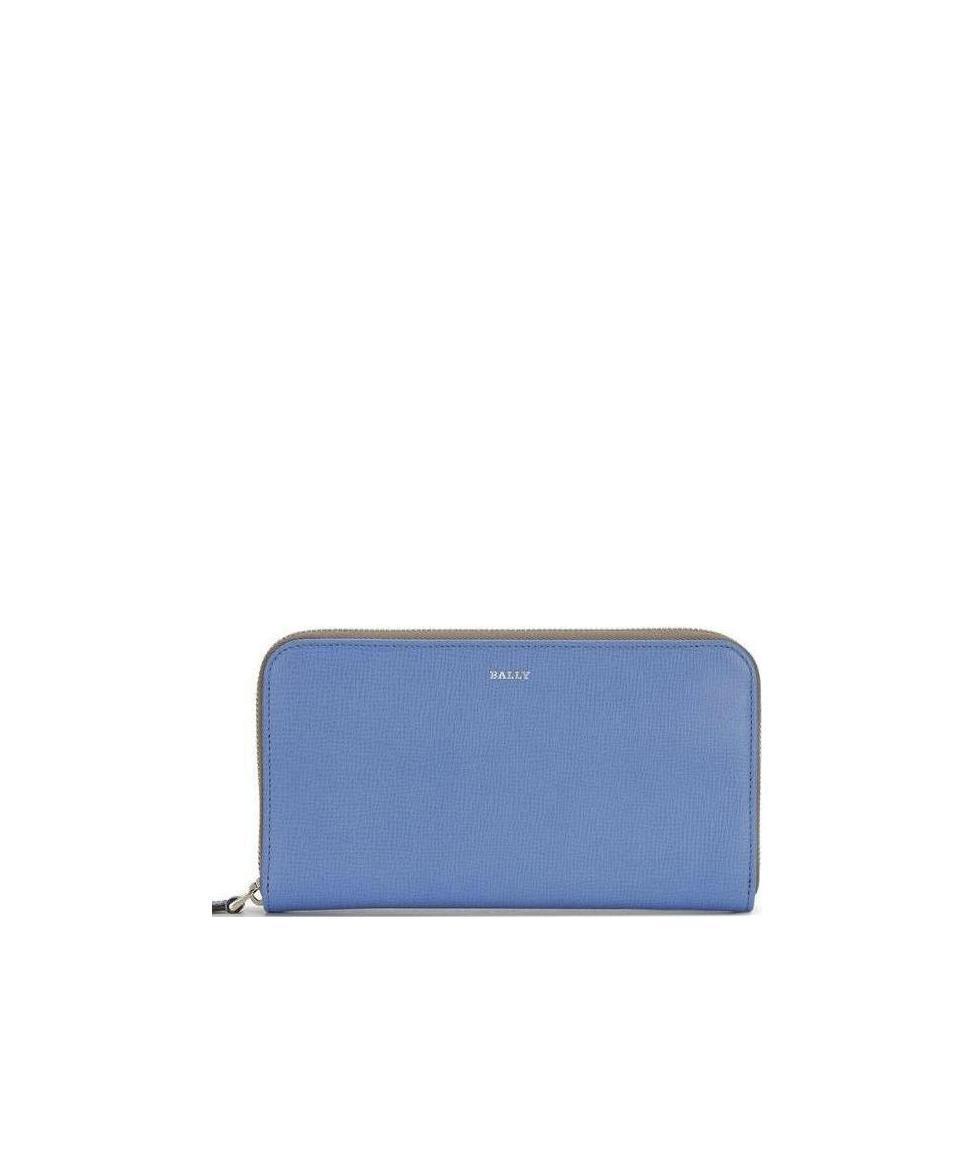Bally Zipper Purse In Blue