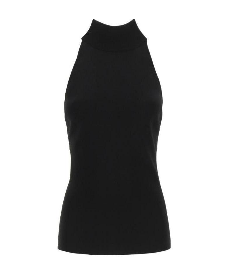 Givenchy Cutout Knitted Turtleneck Top In Black