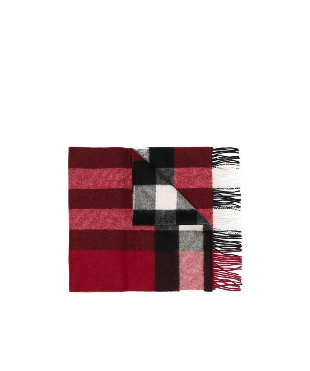 Burberry Check-pattern Fringed Scarf In Multicolor