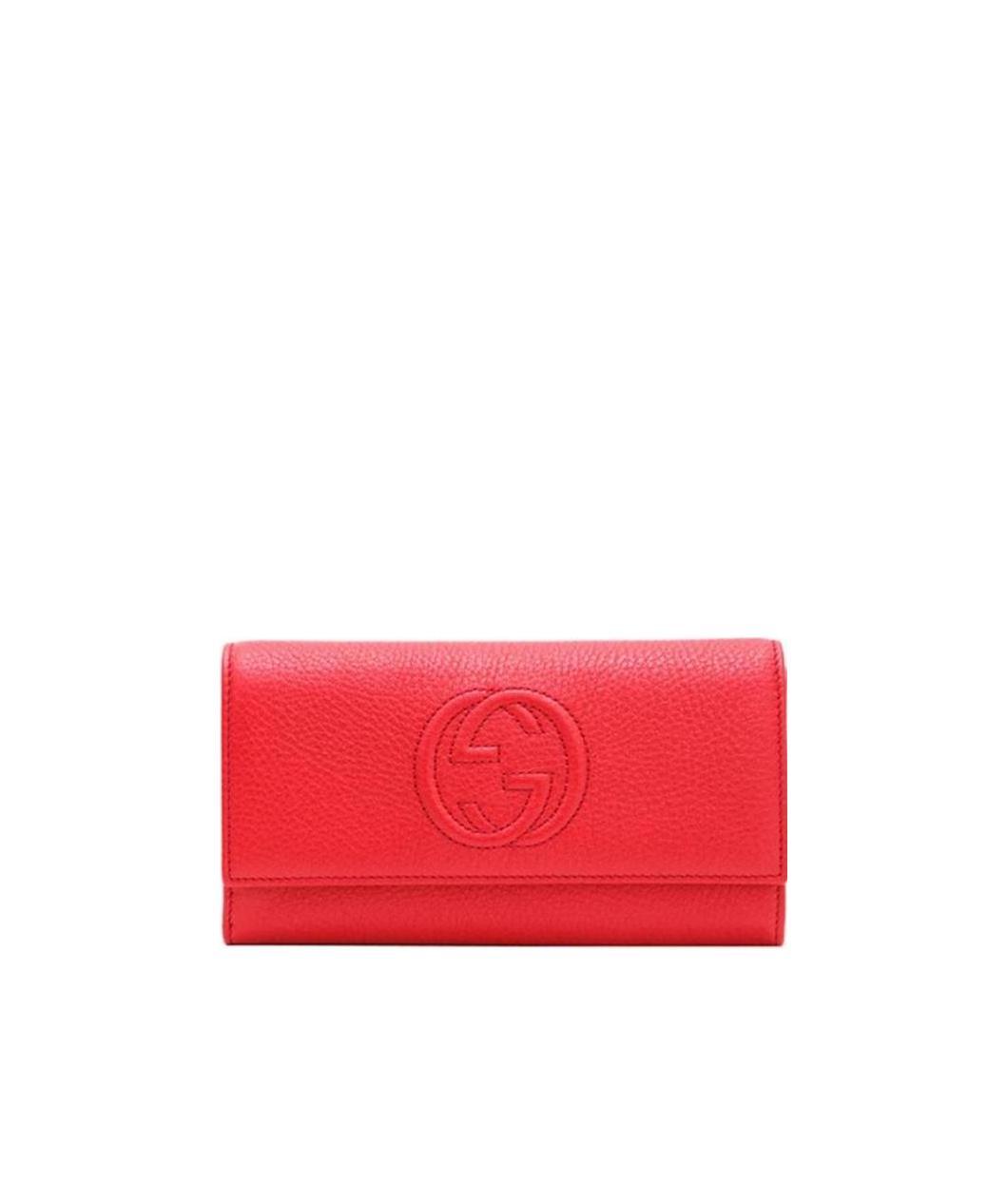 Gucci Gg Decorated Wallet In Red