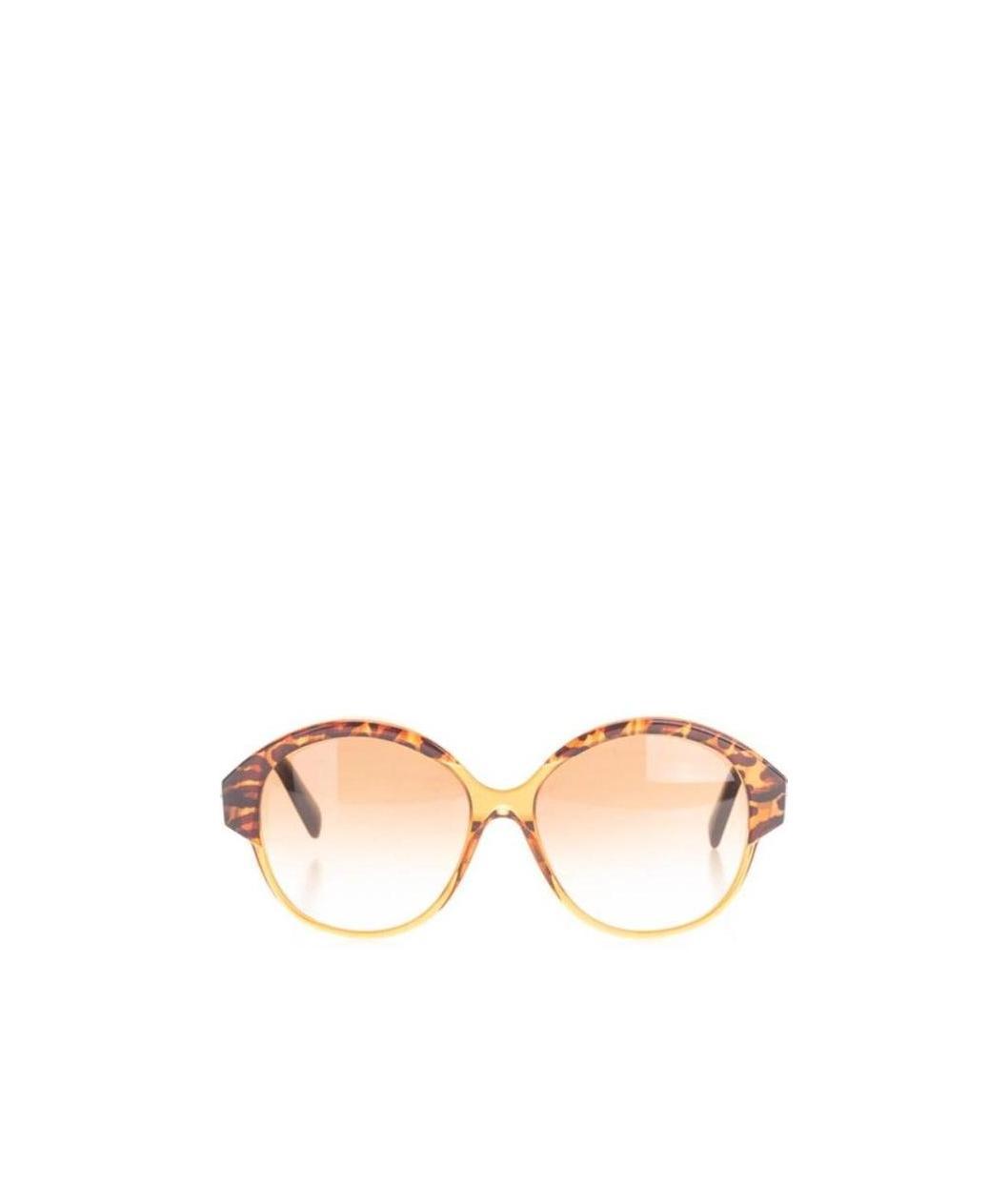 Celine Oversized Round Frame Sunglasses In Brown