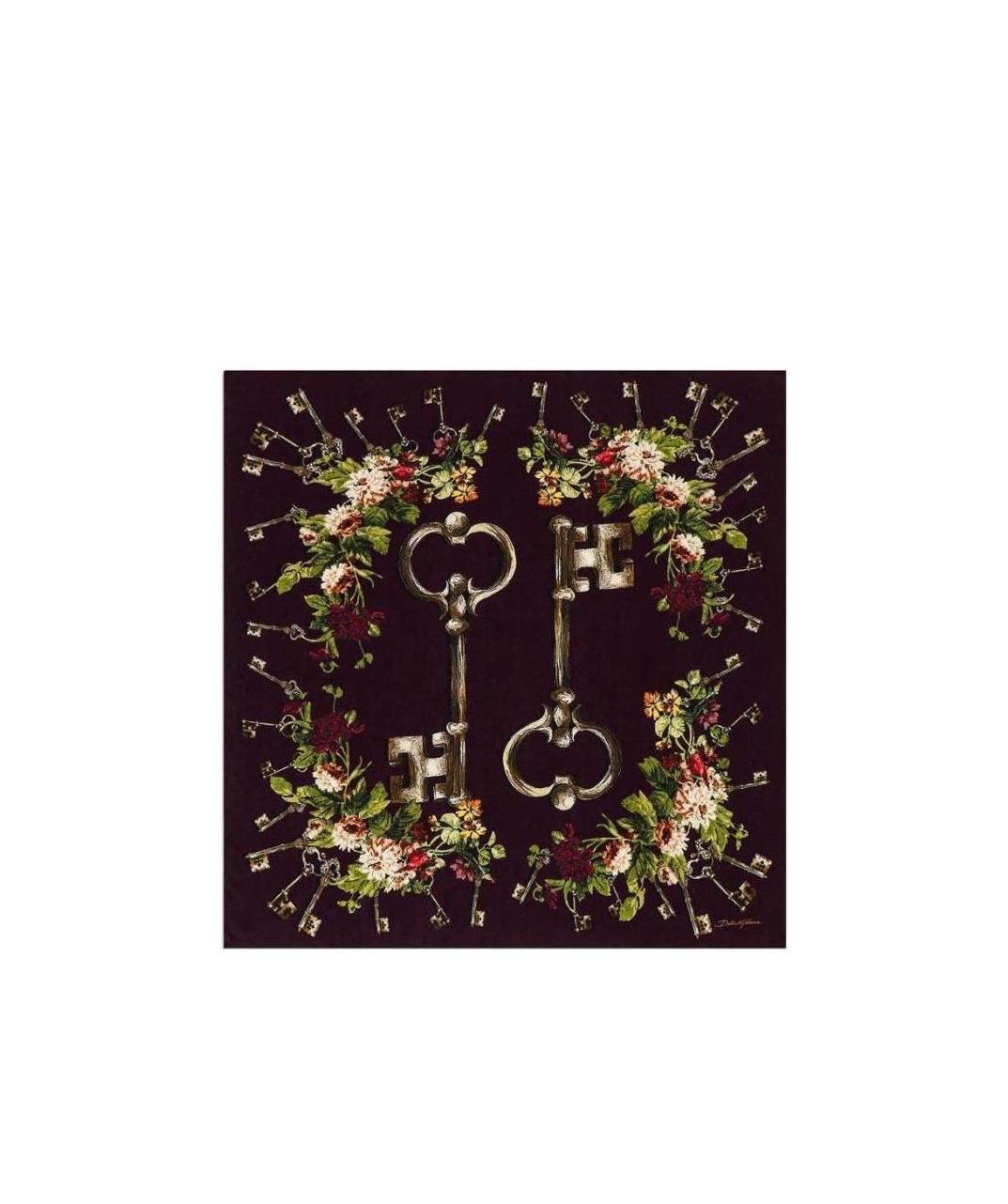 Dolce & Gabbana Silk Printed Scarf In Black