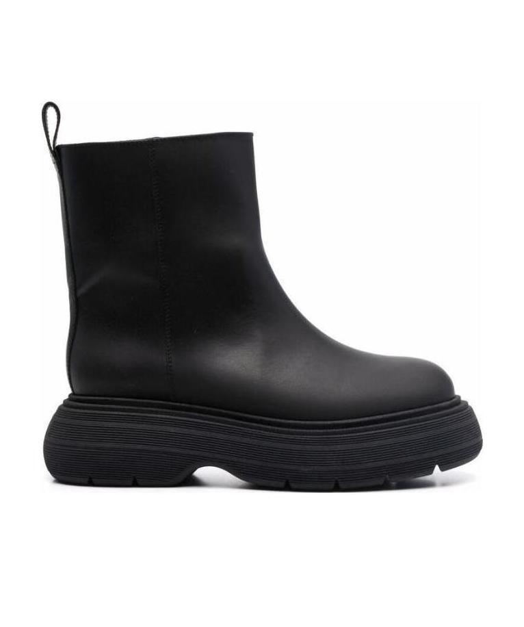 Gia Couture Marte Rubber Ankle Boots In Black