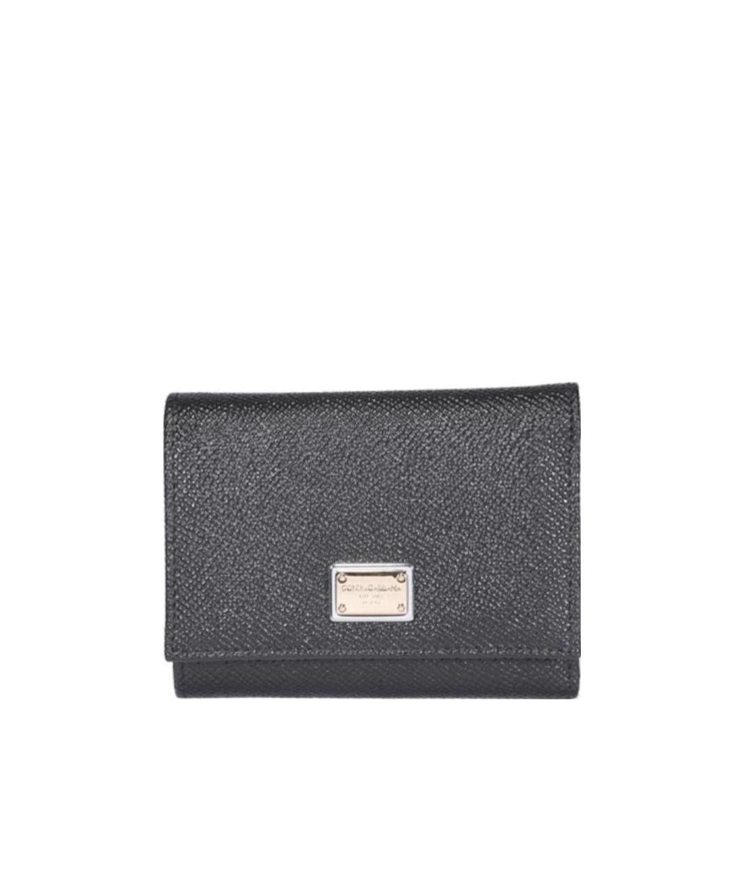 Dolce & Gabbana Dauphine Calfskin French-flap Wallet In Black