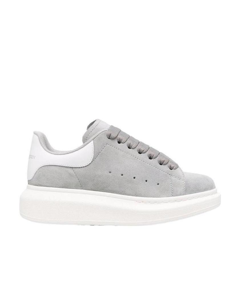 Alexander Mcqueen Oversized Suede Sneakers In Gray