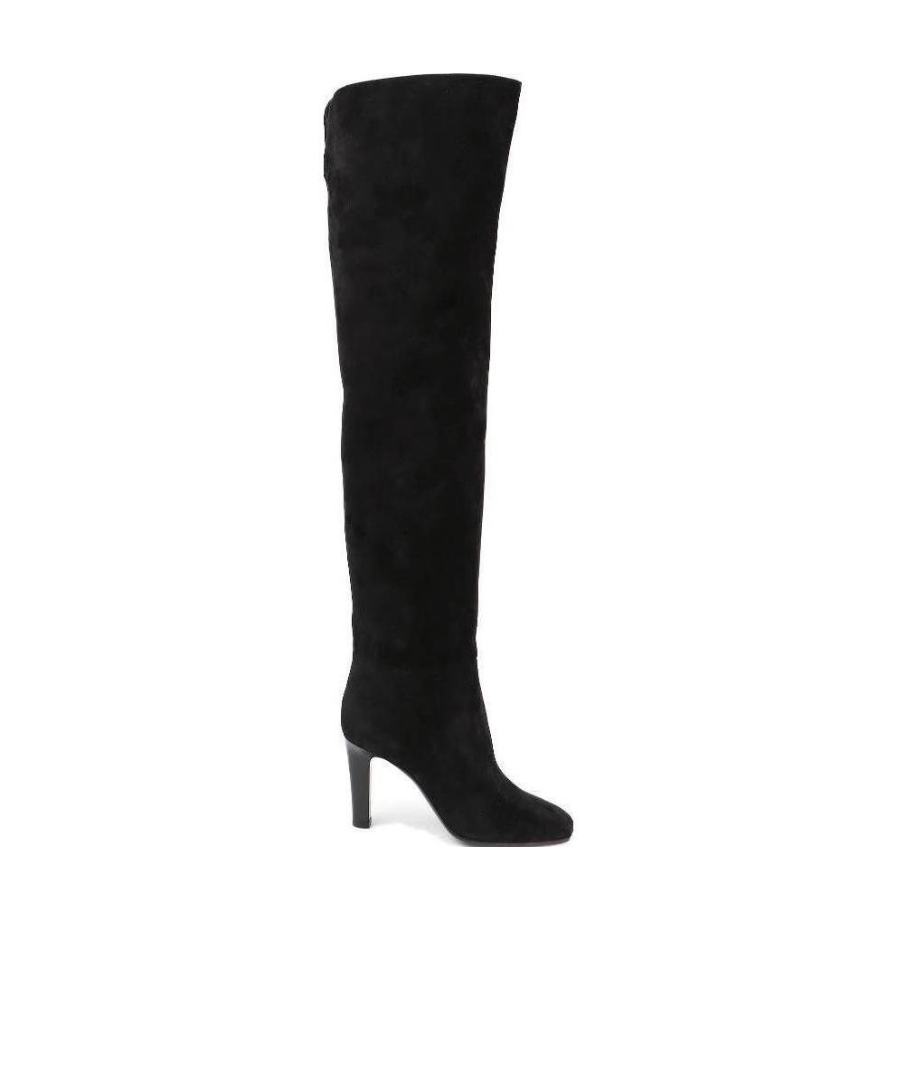 Saint Laurent Jane 90mm Point-toe Boots In Black