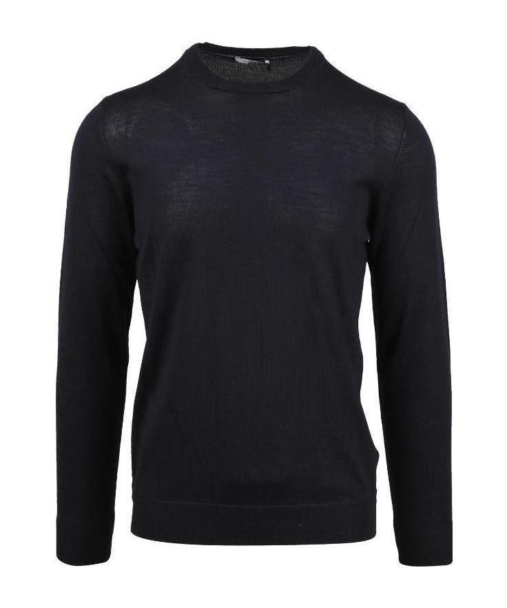 Paolo Pecora Crewneck Long-sleeved Sweater In Black