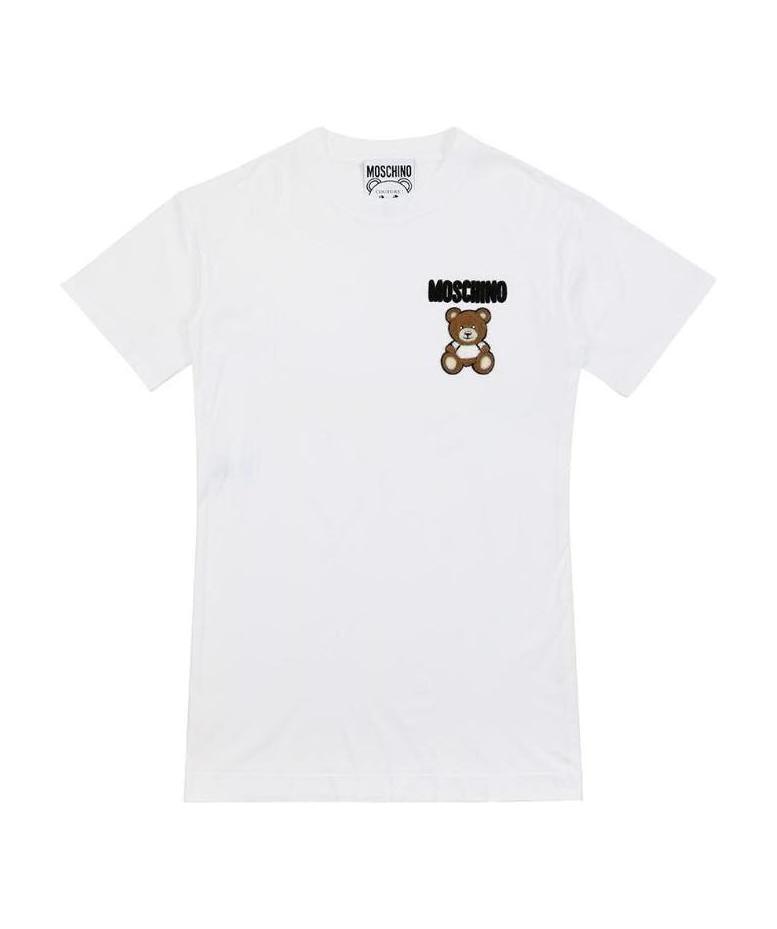 Moschino Teddy Bear Beaded T-shirt Dress In White