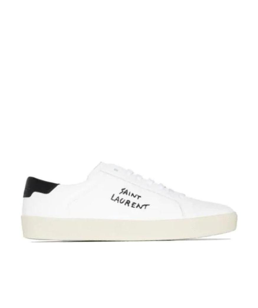 Shop Saint Laurent Court Classic Low-top Sneakers In White