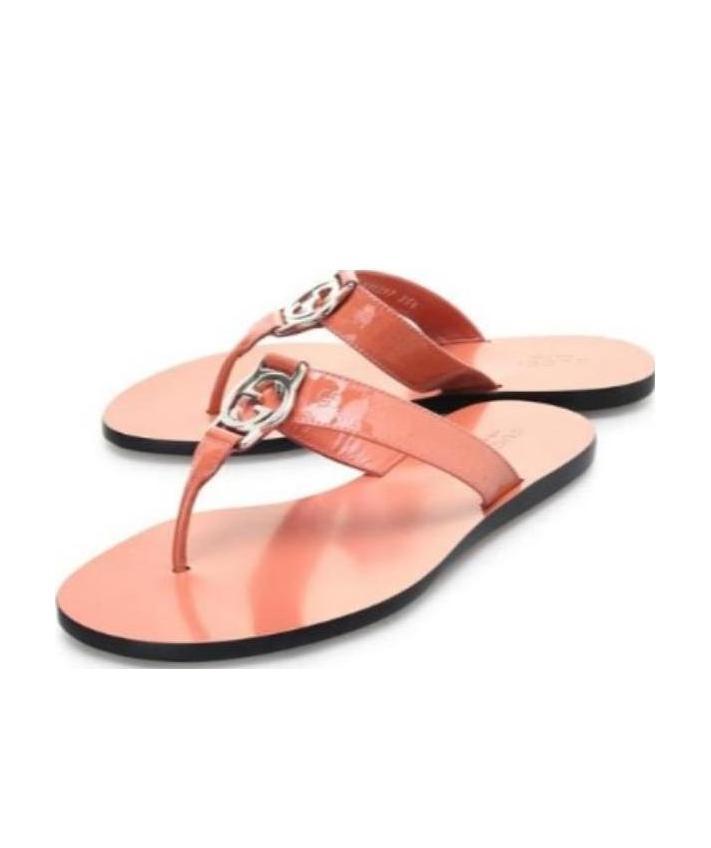 Gucci Logo Flip-flops In Pink