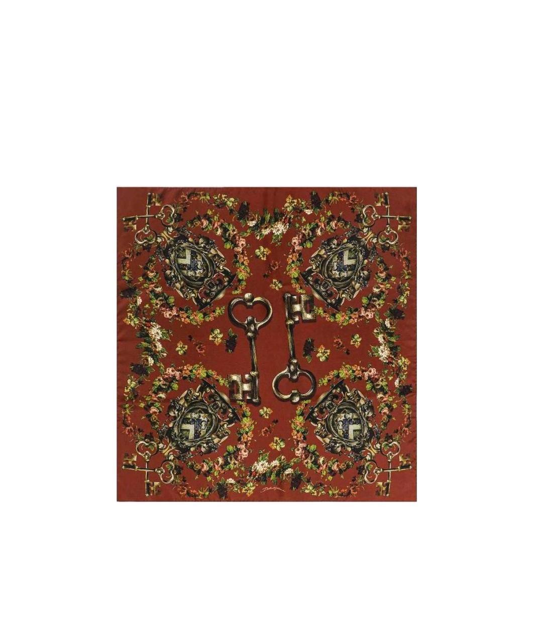 Dolce & Gabbana Printed Scarf In Red