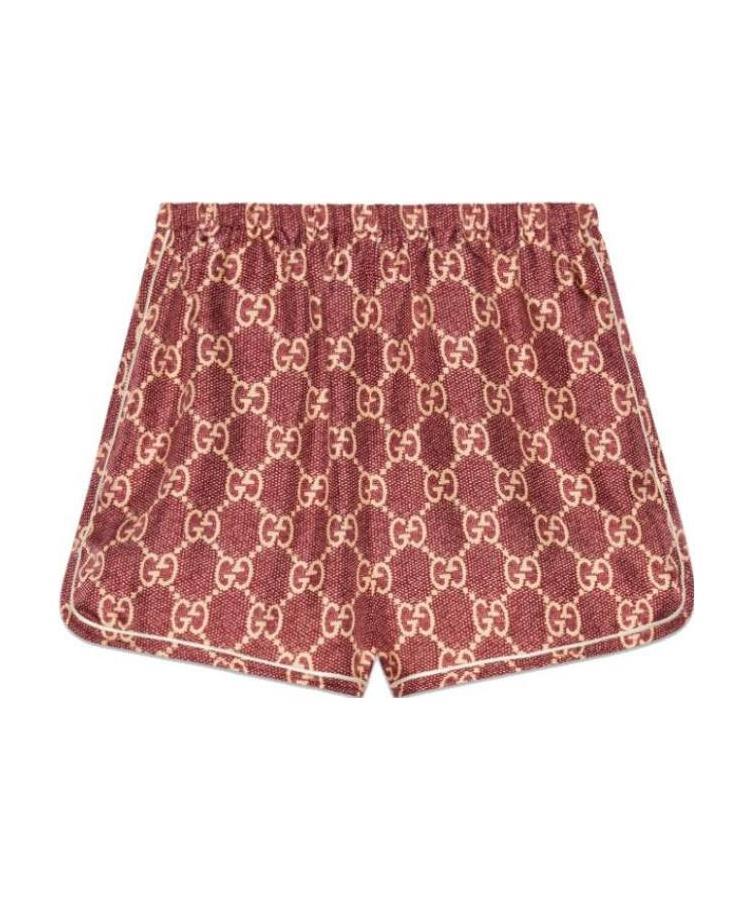 Gucci Gg Supreme Short Shorts In Pink