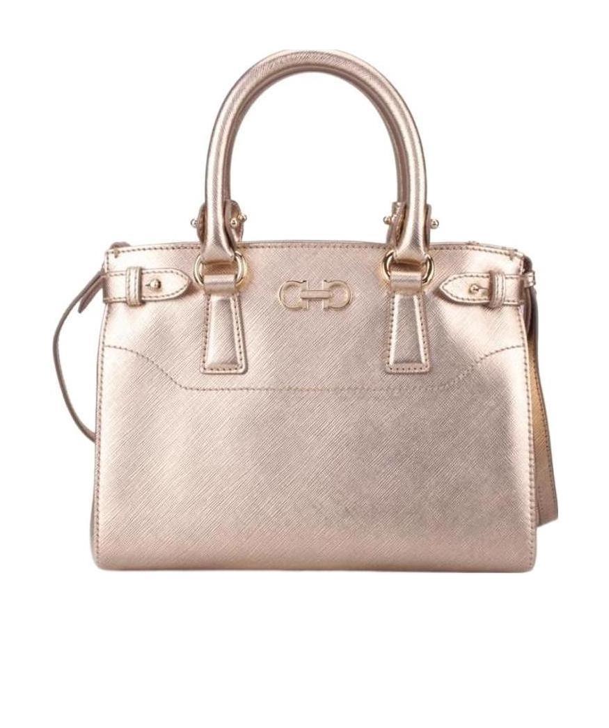 FERRAGAMO LOGO DETAILS SHOULDER BAG