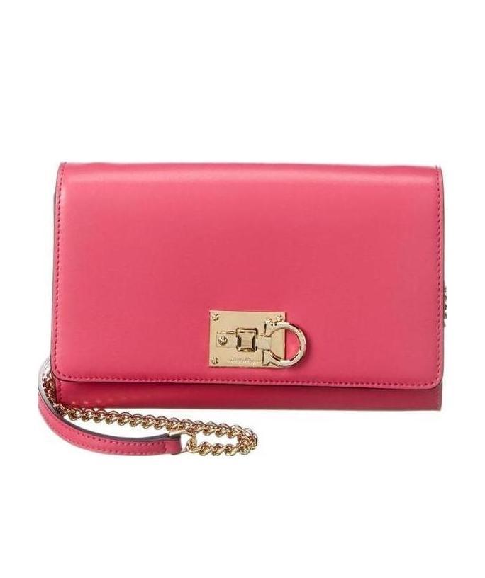 FERRAGAMO METAL BUCKLE SHOULDER BAG