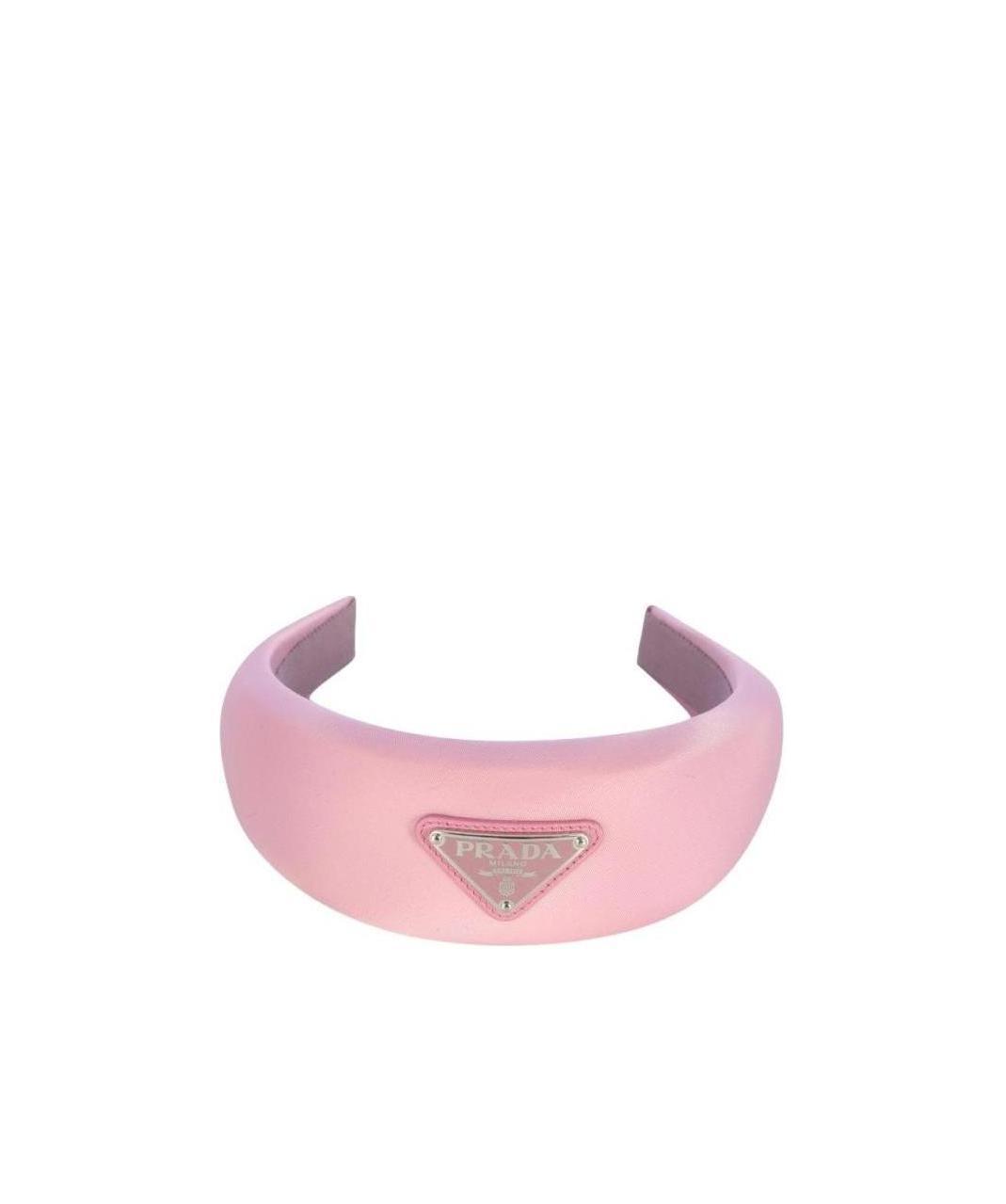 PRADA LOGO PLAQUE HEADBAND
