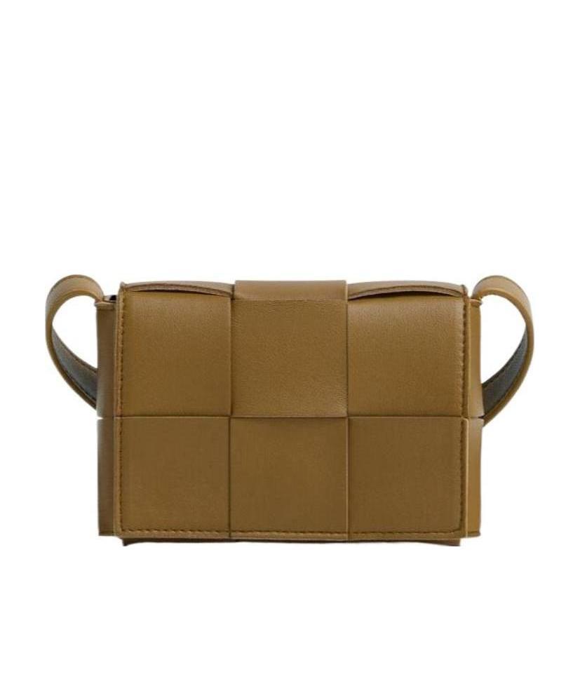Bottega Veneta Intrecciato Leather Mini Bag In Brown