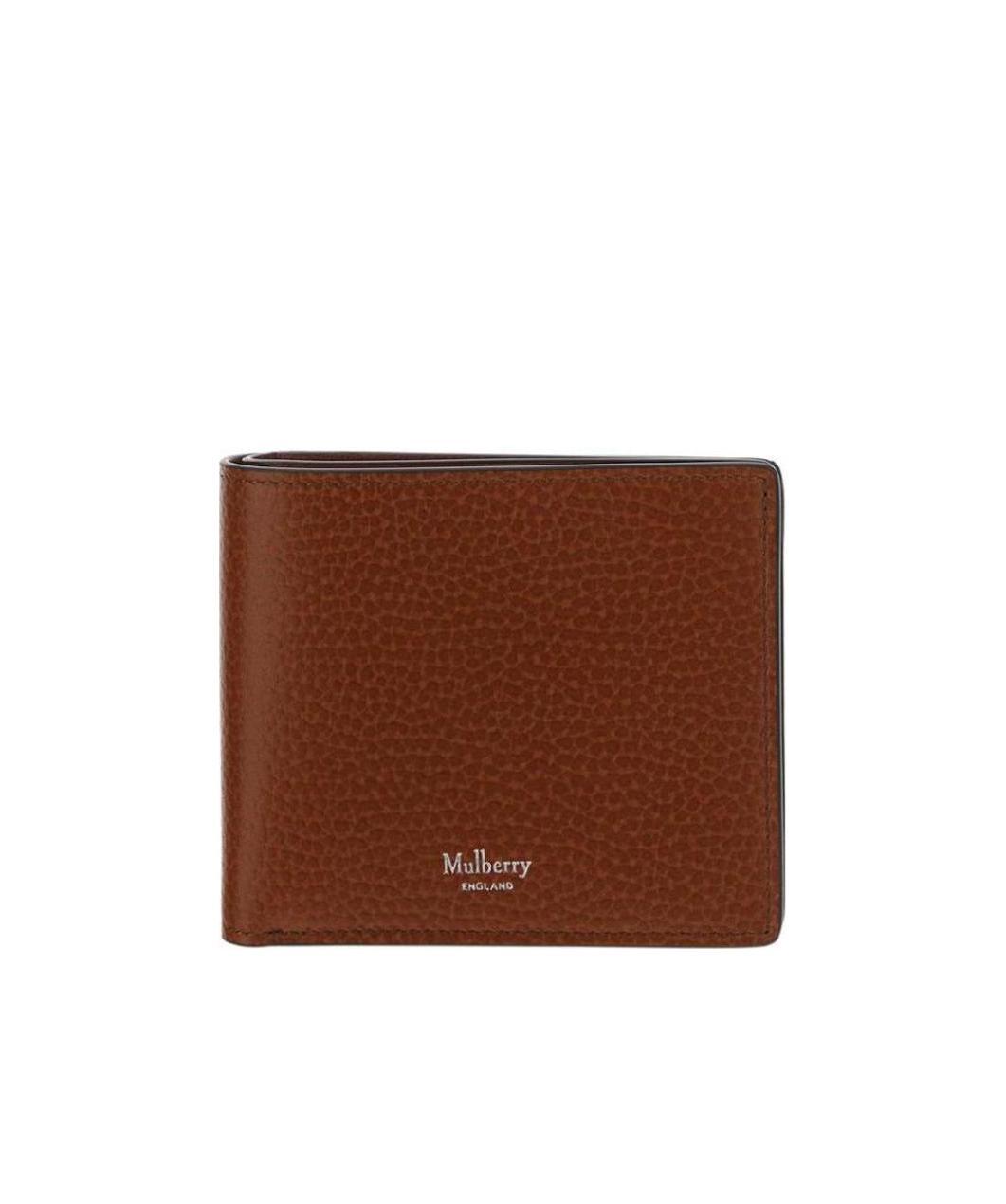 MULBERRY PEBBLED-EFFECT BIFOLD WALLET 