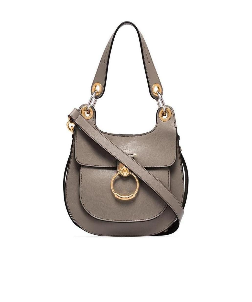 Chloé Large Tess Hobo Handbag In Nude