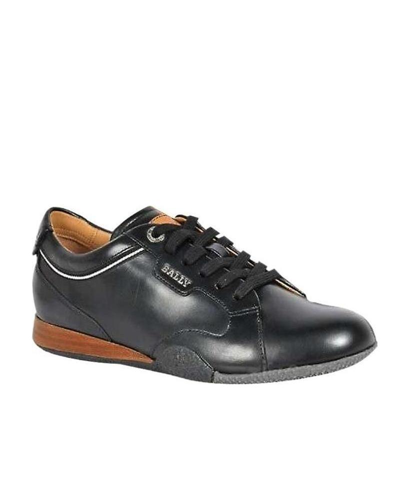 Bally Logo Details Casual Sports Shoes In Black