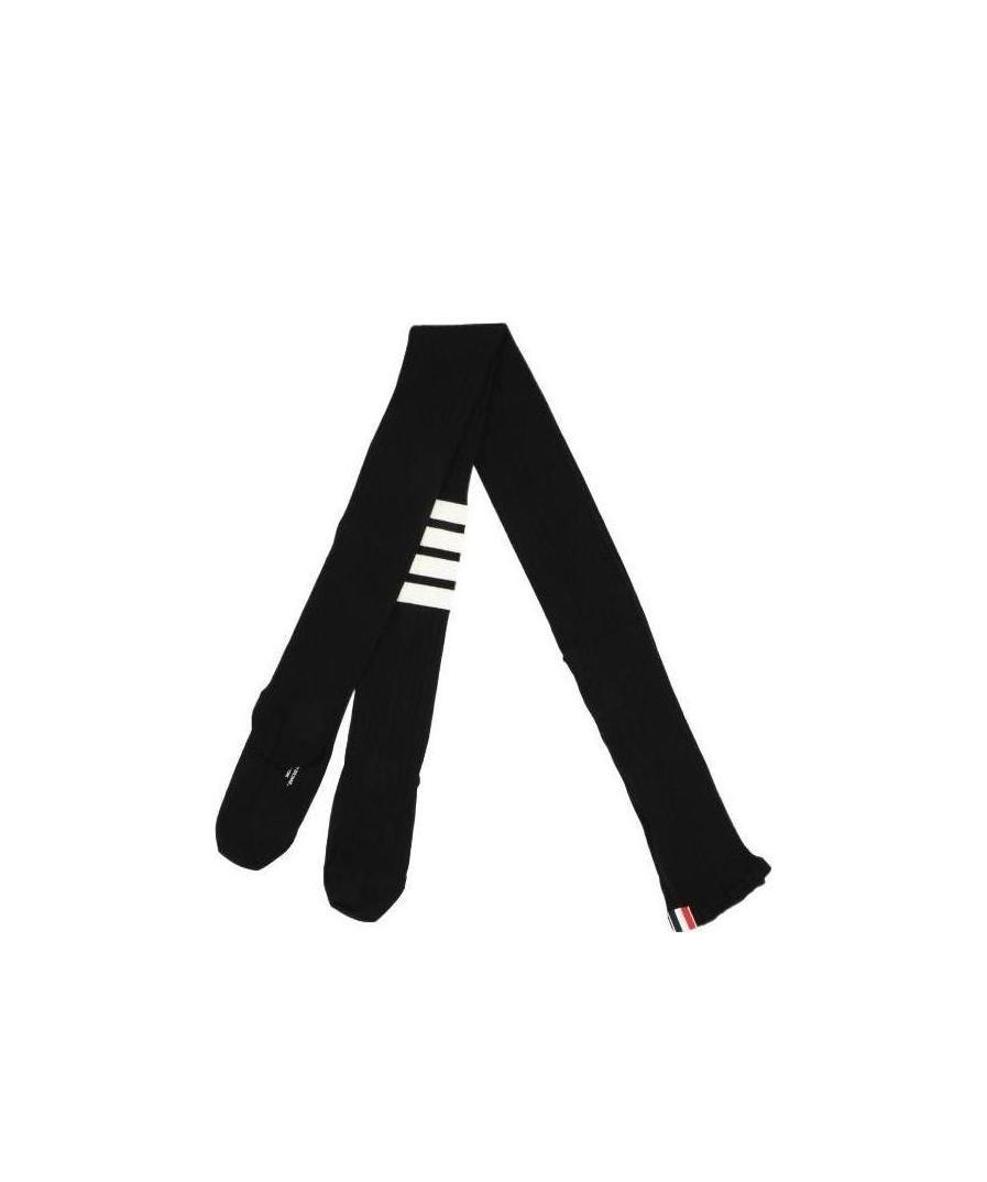 Thom Browne 4-bar Stripe Tights In Black