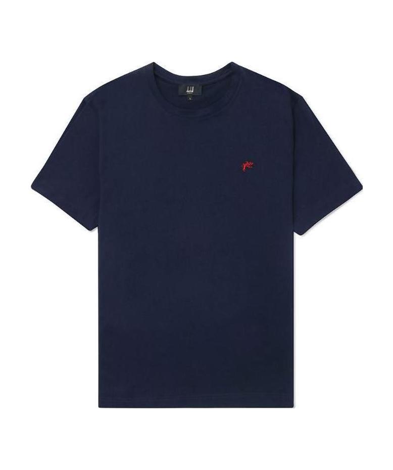 DUNHILL ROUND NECK EMBROIDERED T-SHIRT