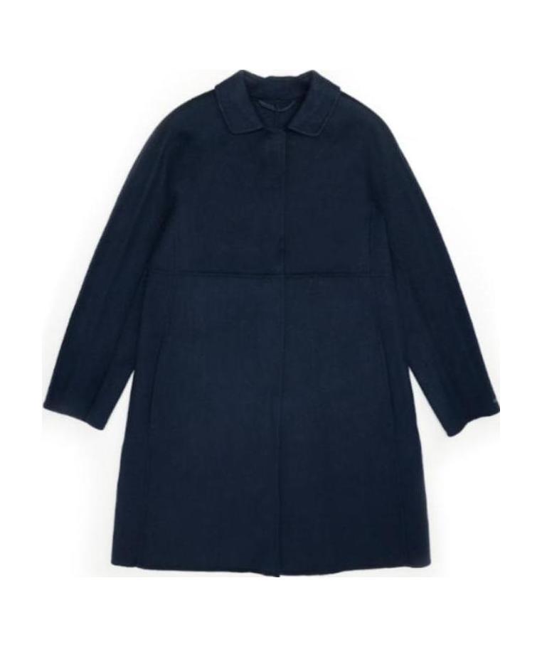 Max Mara Lapel Coat In Blue