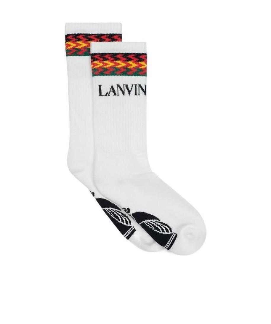 LANVIN INTARSIA-KNIT COTTON-BLEND SOCKS