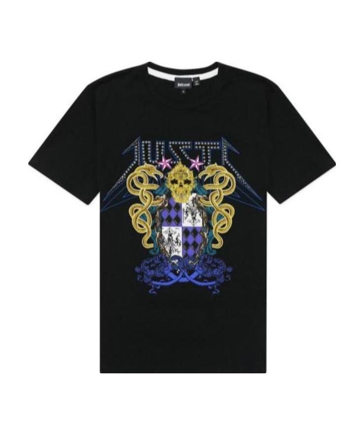 Just Cavalli Printed T-shirt In Black