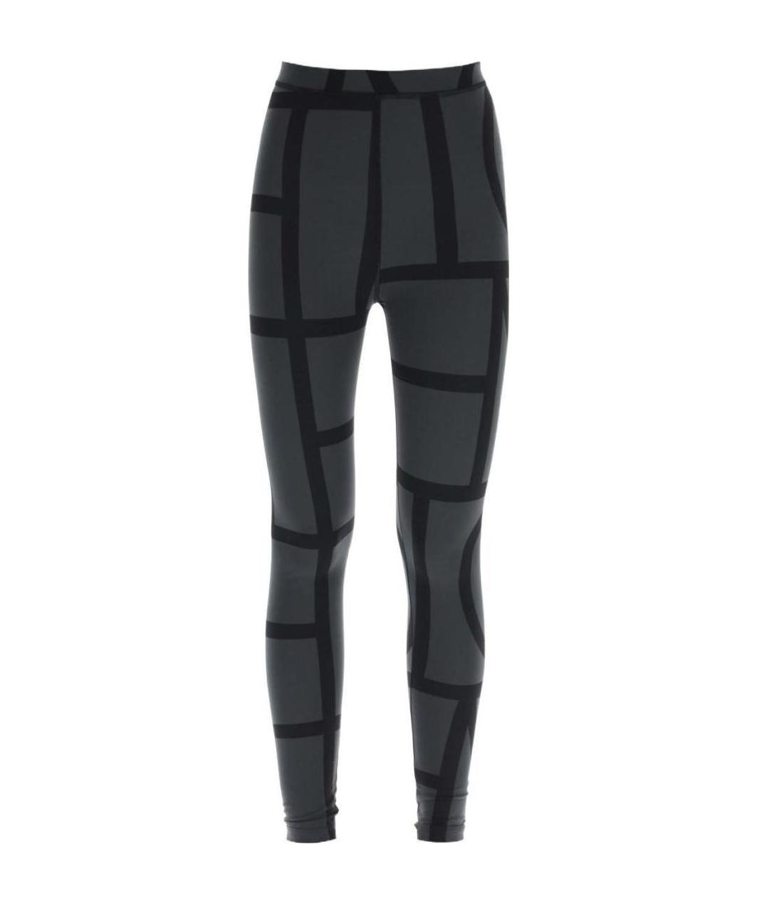 Totême Two-tone Graphic-print Leggings In Black