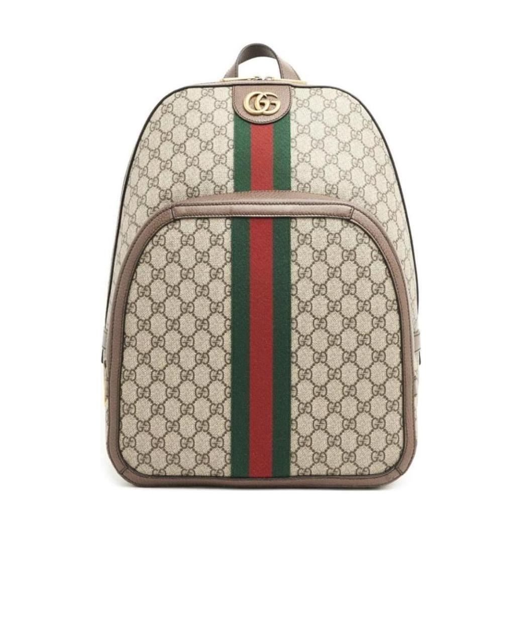 Gucci Ophidia Gg Medium Backpack In Brown