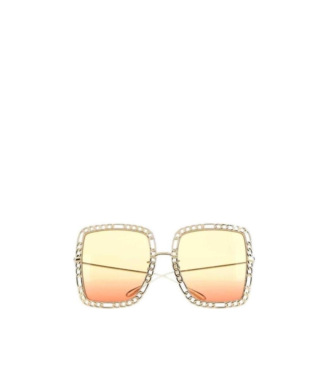 Gucci Occhiali Da Sole In Metallo Oro Donna In Yellow