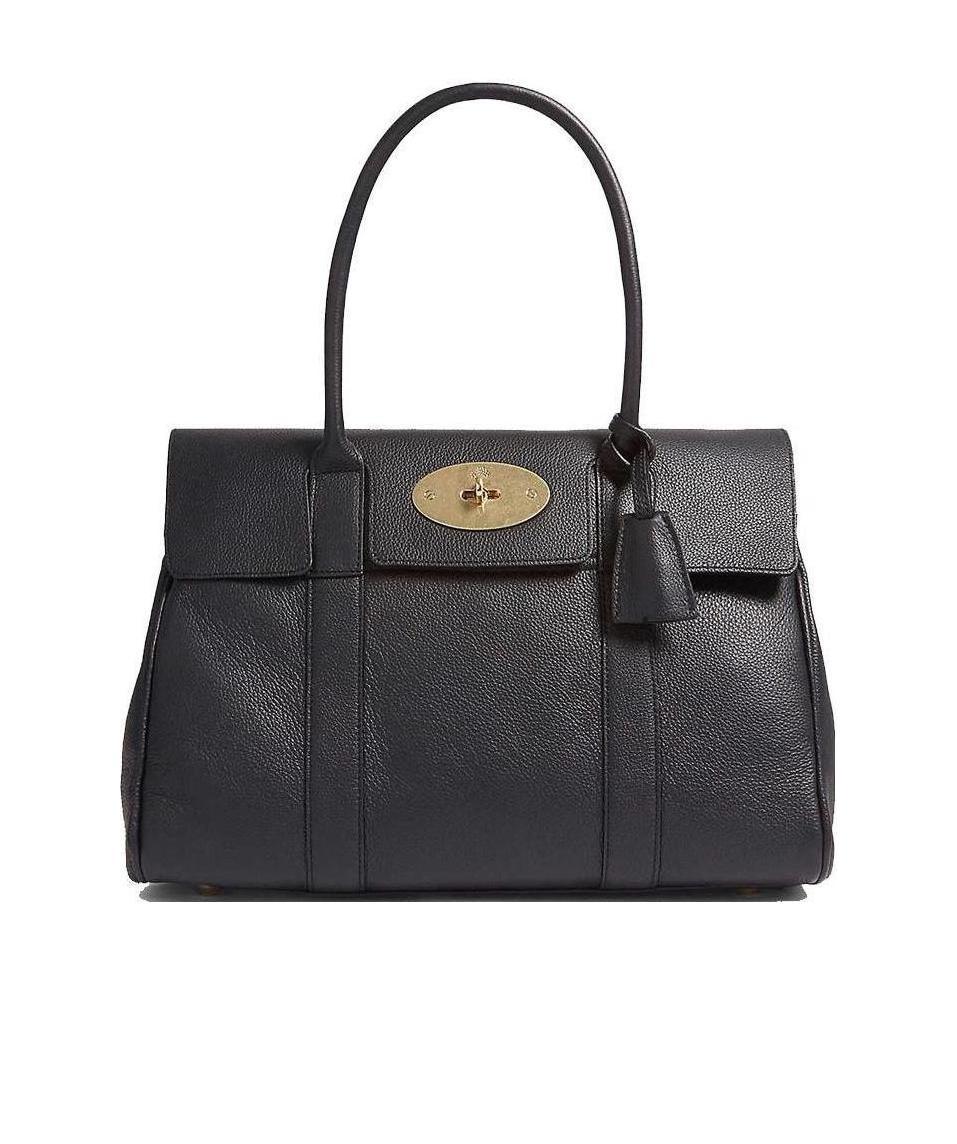 Mulberry Structured Silhouette Top Handle Gold-tone Hardware In Black