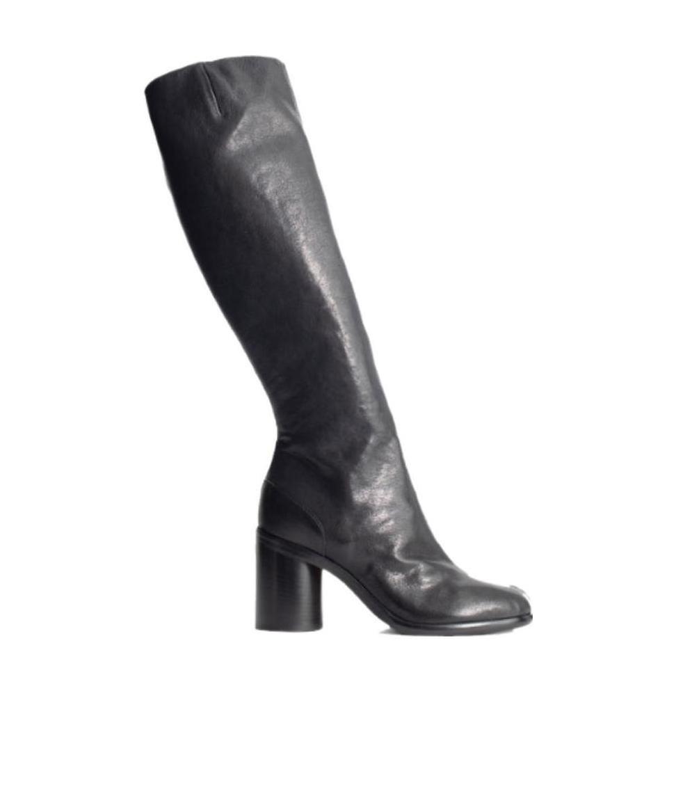 Maison Margiela Black Tabi Broken Mirror Tall Boots In Black