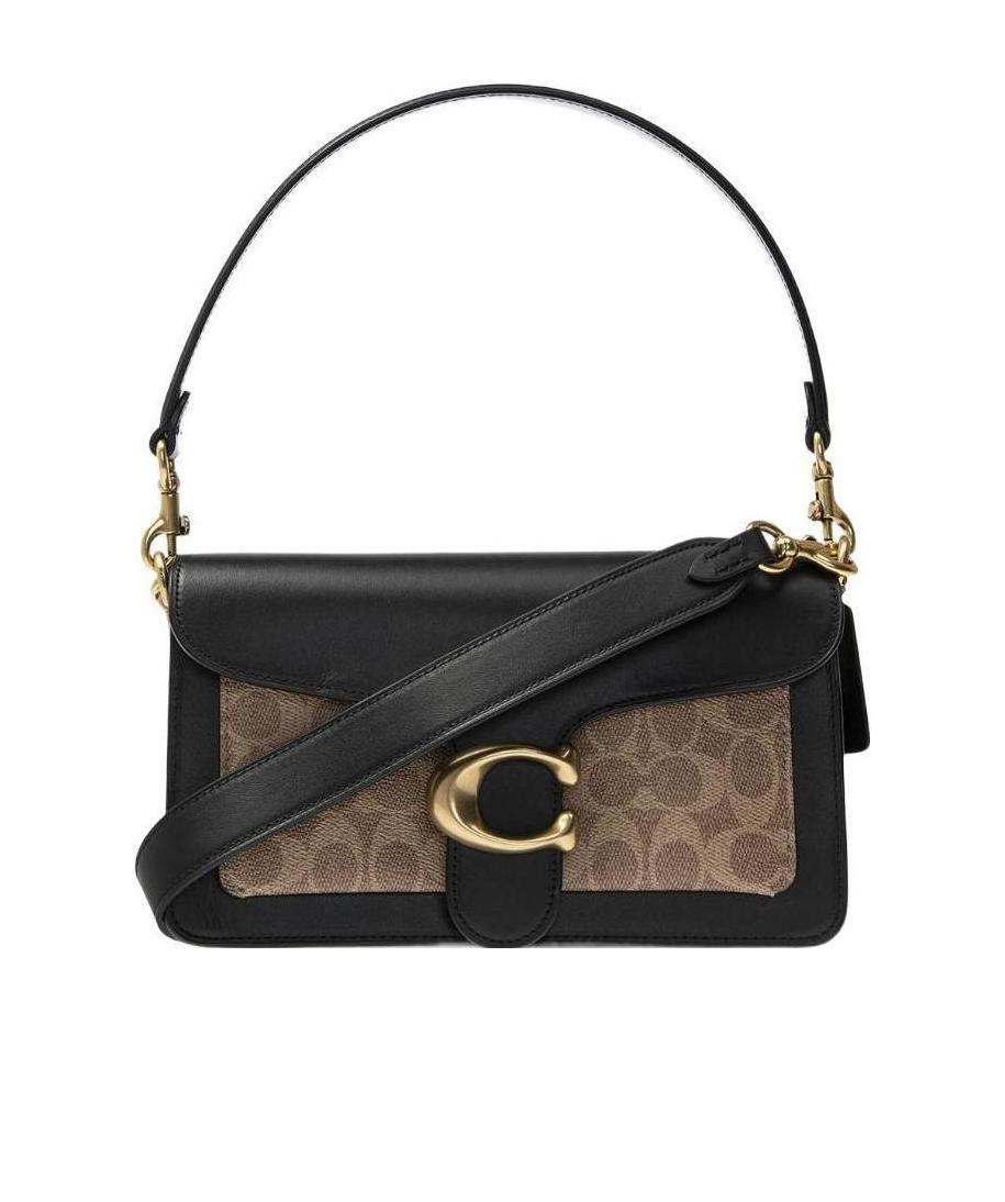 Coach Tabby Monogram-print Shoulder Bag In Black