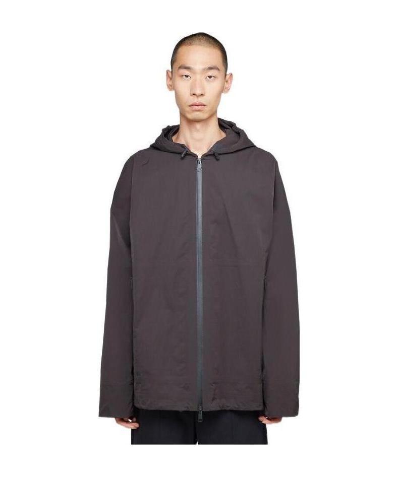 Bottega Veneta Zip-front Windbreaker Jacket In Black