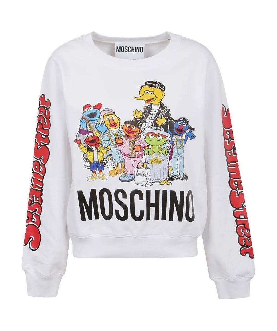 Moschino X Sesame Street  Sweatshirt In White