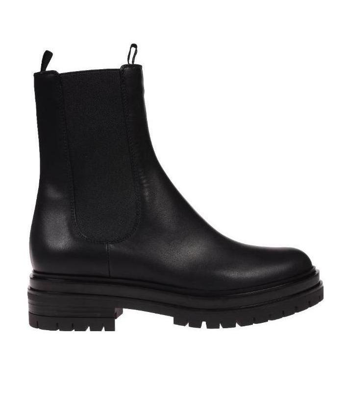 Gianvito Rossi Chester Leather Chelsea Boots In Black