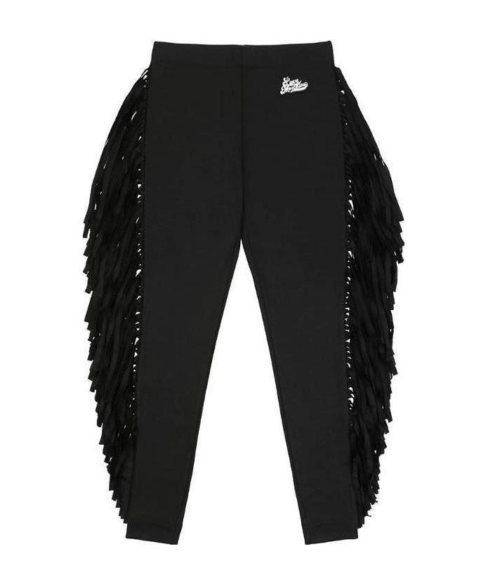 Moschino Fringed Sweatpants In Black