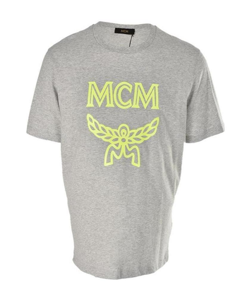 Mcm Letter Printed Pattern T-shirt In Gray