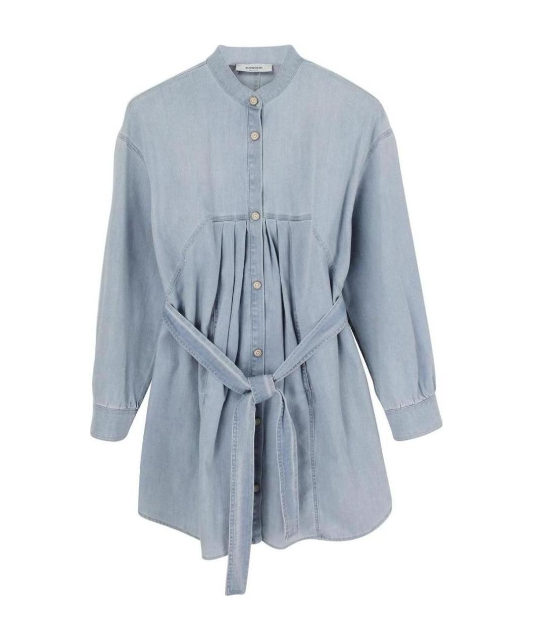 Dondup Abito Bambina In Denim Di Cotone In Gray