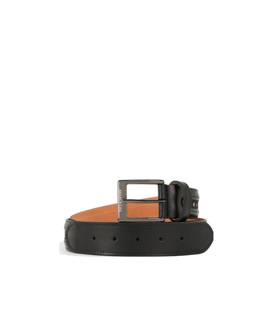 Paul & Shark Logo Belt In Black